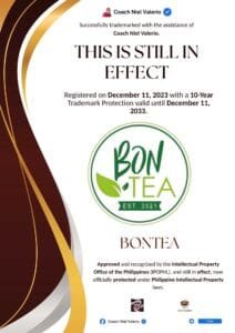 BONTEA trademark announcement