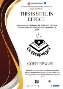 COFFEEPAGES trademark announcement