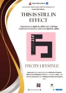 FITCITY LIFESTYLE trademark announcement