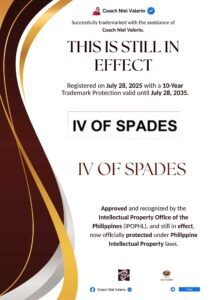IV OF SPADES trademark announcement
