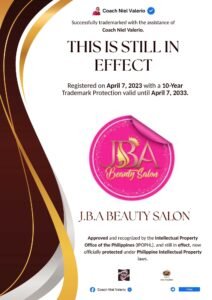 J.B.A Beauty Salon trademark announcement
