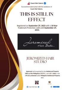 Jeromized Hair Studio trademark announcement