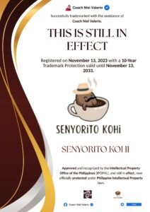 SENYORITO KOHI trademark announcement