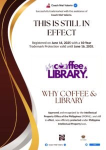 WHY COFFEE & LIBRARY trademark announcement